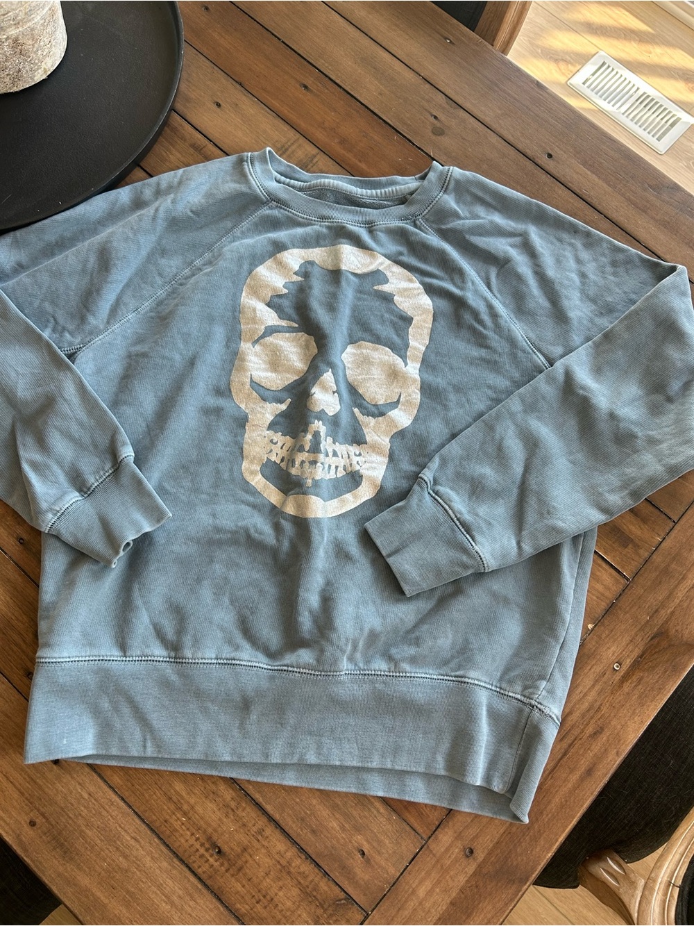 Zadig & Voltaire Upper Skull Foil Blue Cotton Sweatshirt M - Picture 2 of 10
